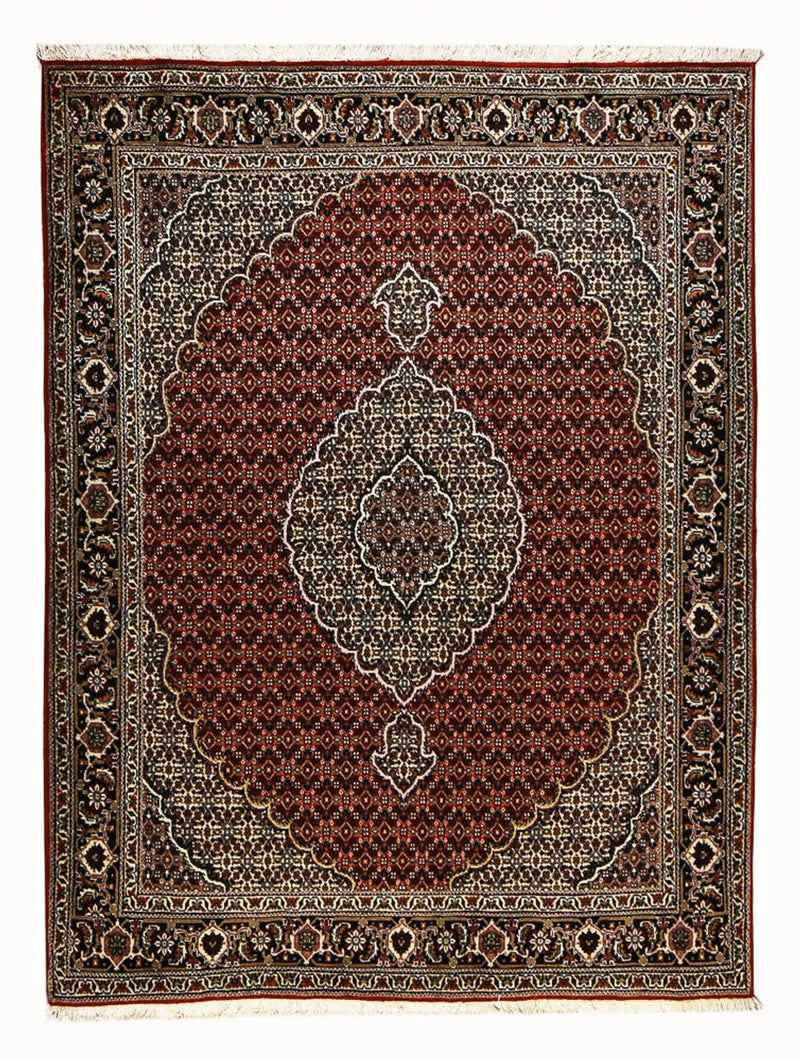 Persisk tæppe - Tabriz - Royal - 202 x 154 cm - mørkerød