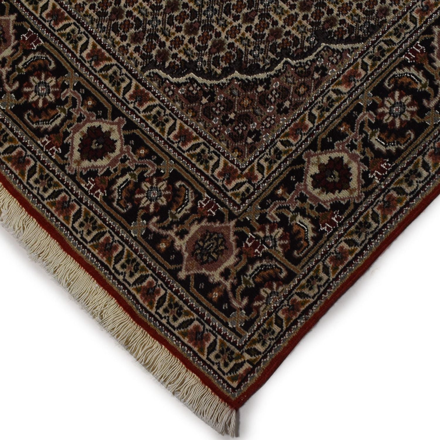 Persisk tæppe - Tabriz - Royal - 202 x 154 cm - mørkerød