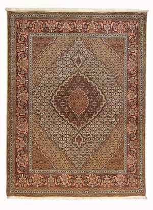 Persisk tæppe - Tabriz - Royal - 198 x 156 cm - mørkebrun