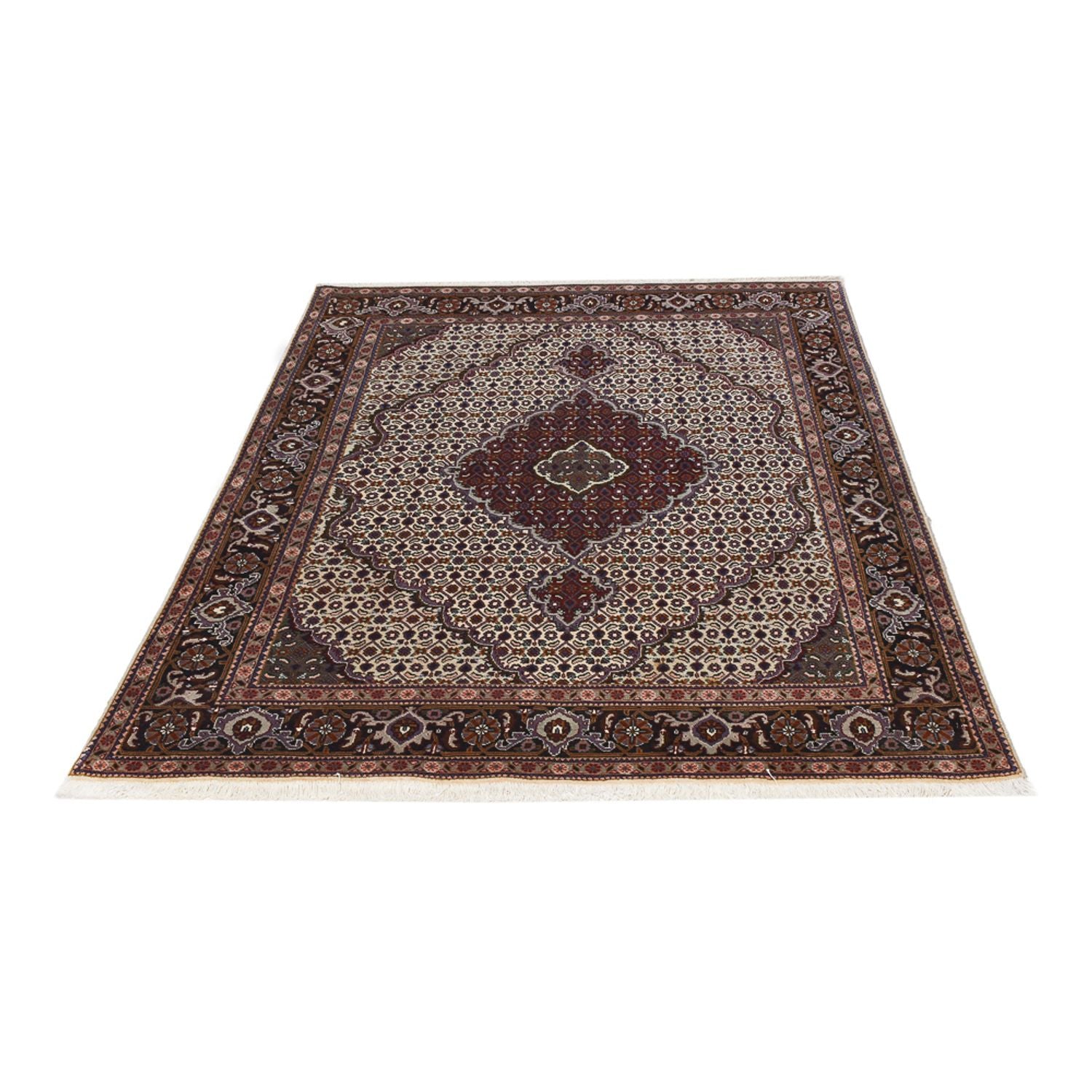 Persisk tæppe - Tabriz - Royal - 202 x 152 cm - creme