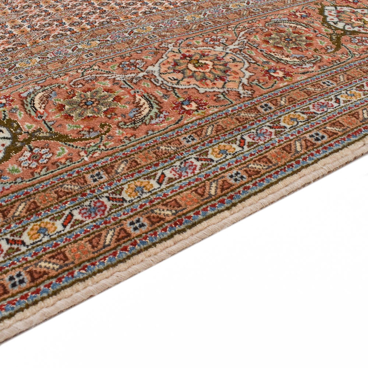 Løber Persisk tæppe - Tabriz - Royal - 407 x 201 cm - lys brun