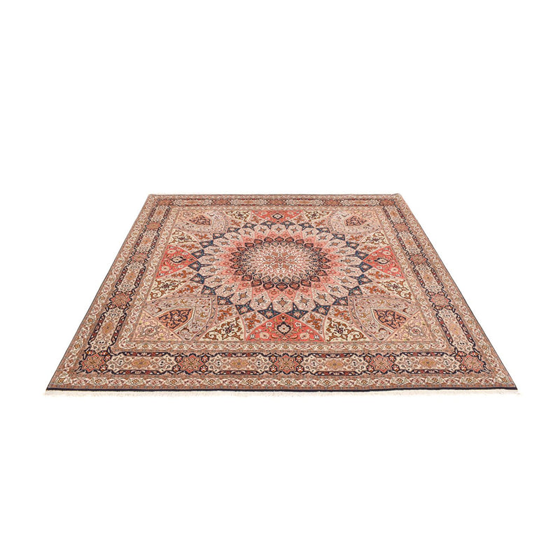 Persisk tæppe - Tabriz - Royal firkantet  - 252 x 248 cm - mørk beige