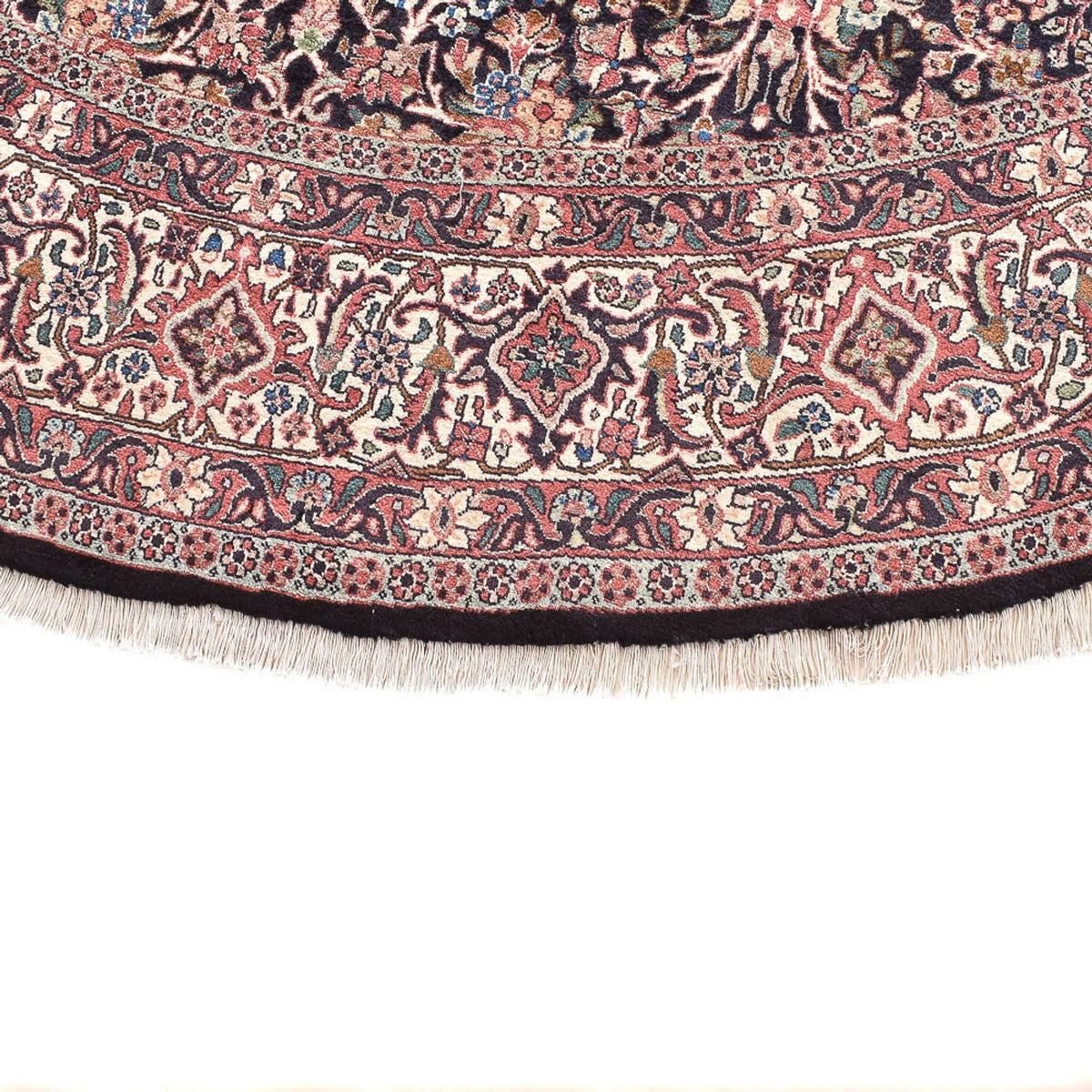 Persisk tæppe - Bijar rundt  - 250 x 250 cm - lysrød