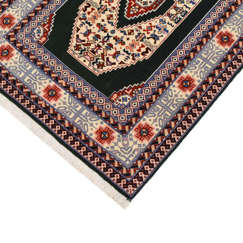 Løber Persisk tæppe - Tabriz - Premium - 372 x 74 cm - mørkeblå