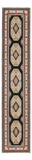 Løber Persisk tæppe - Tabriz - Premium - 370 x 75 cm - mørkeblå