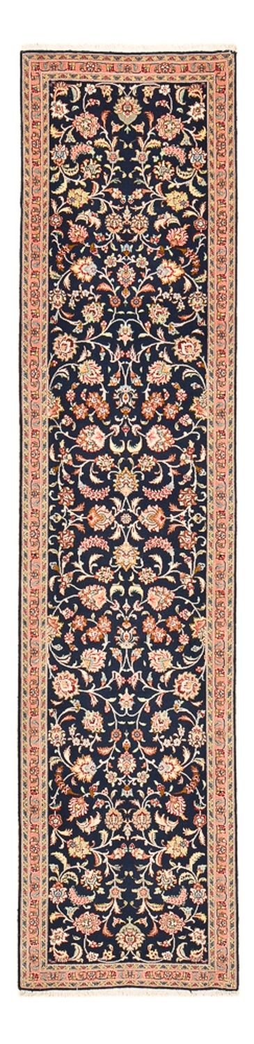 Løber Persisk tæppe - Tabriz - Premium - 300 x 68 cm - mørkeblå