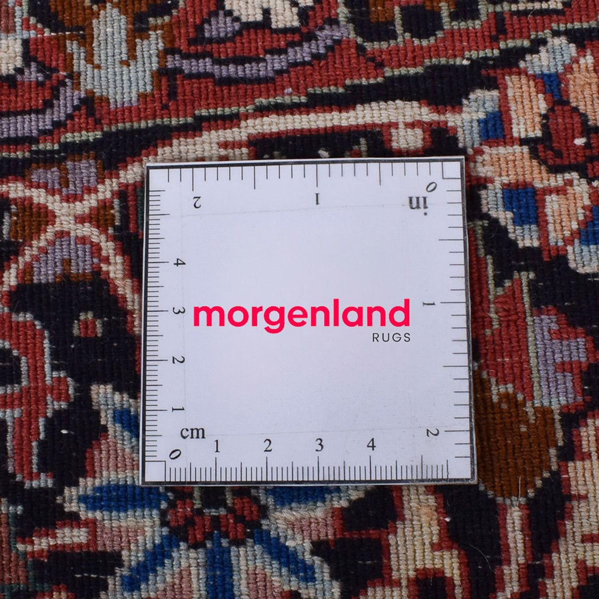 Persisk tæppe - Bijar rundt  - 255 x 255 cm - lysrød