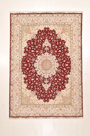 Persisk tæppe - Tabriz - Premium - 359 x 251 cm - rød