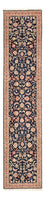 Løber Persisk tæppe - Tabriz - Premium - 293 x 65 cm - mørkeblå
