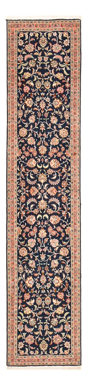 Løber Persisk tæppe - Tabriz - Premium - 293 x 65 cm - mørkeblå