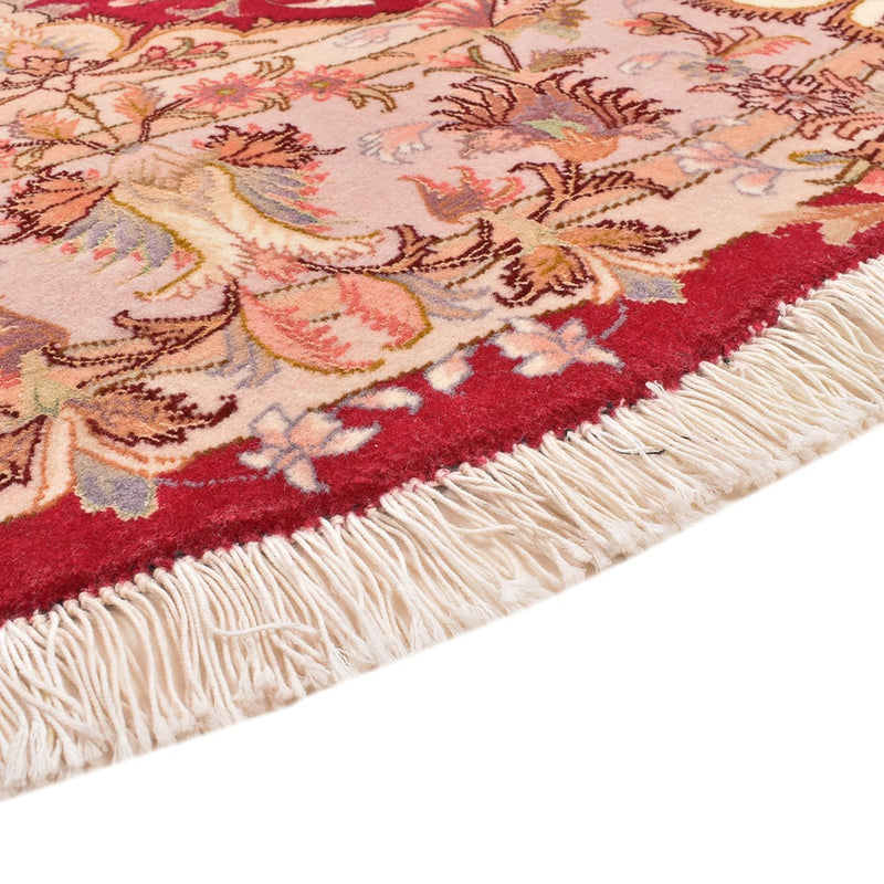 Persisk tæppe - Tabriz - Premium rundt  - 200 x 200 cm - rød