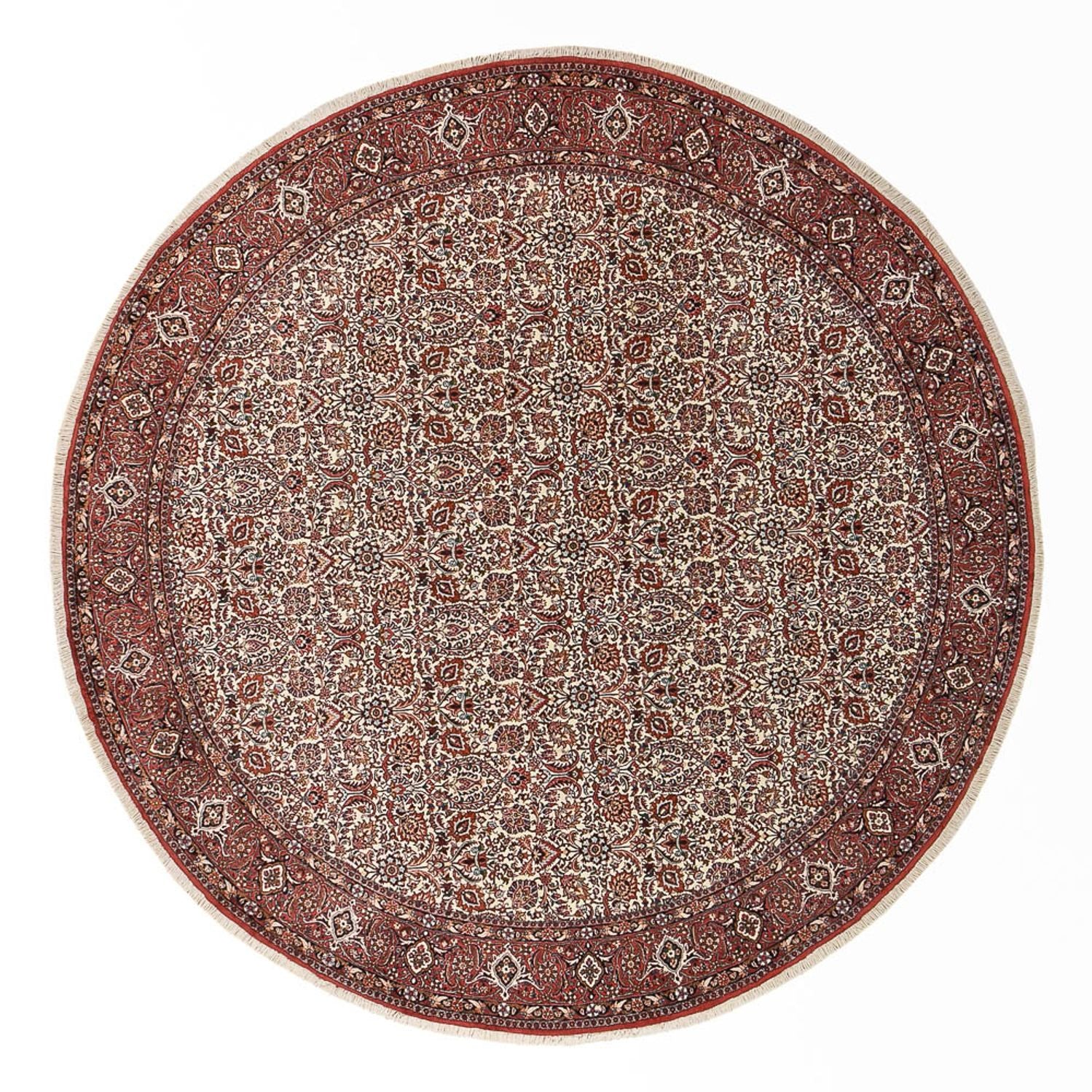 Persisk tæppe - Bijar rundt  - 300 x 300 cm - rust