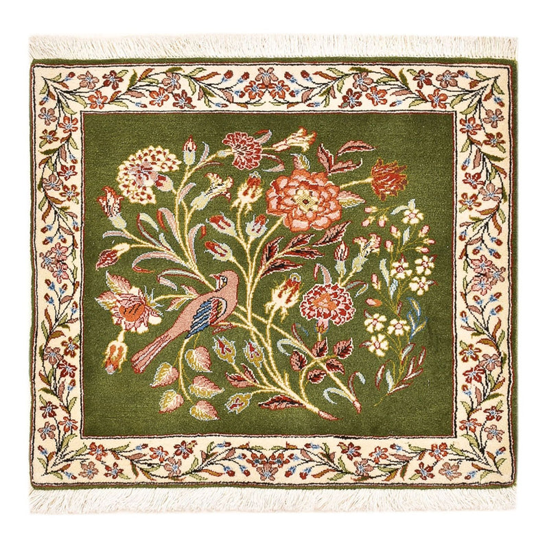 Persisk tæppe - Royal firkantet  - 60 x 60 cm - grøn