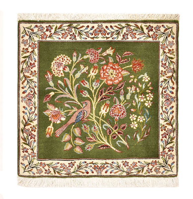 Persisk tæppe - Royal firkantet  - 60 x 60 cm - grøn