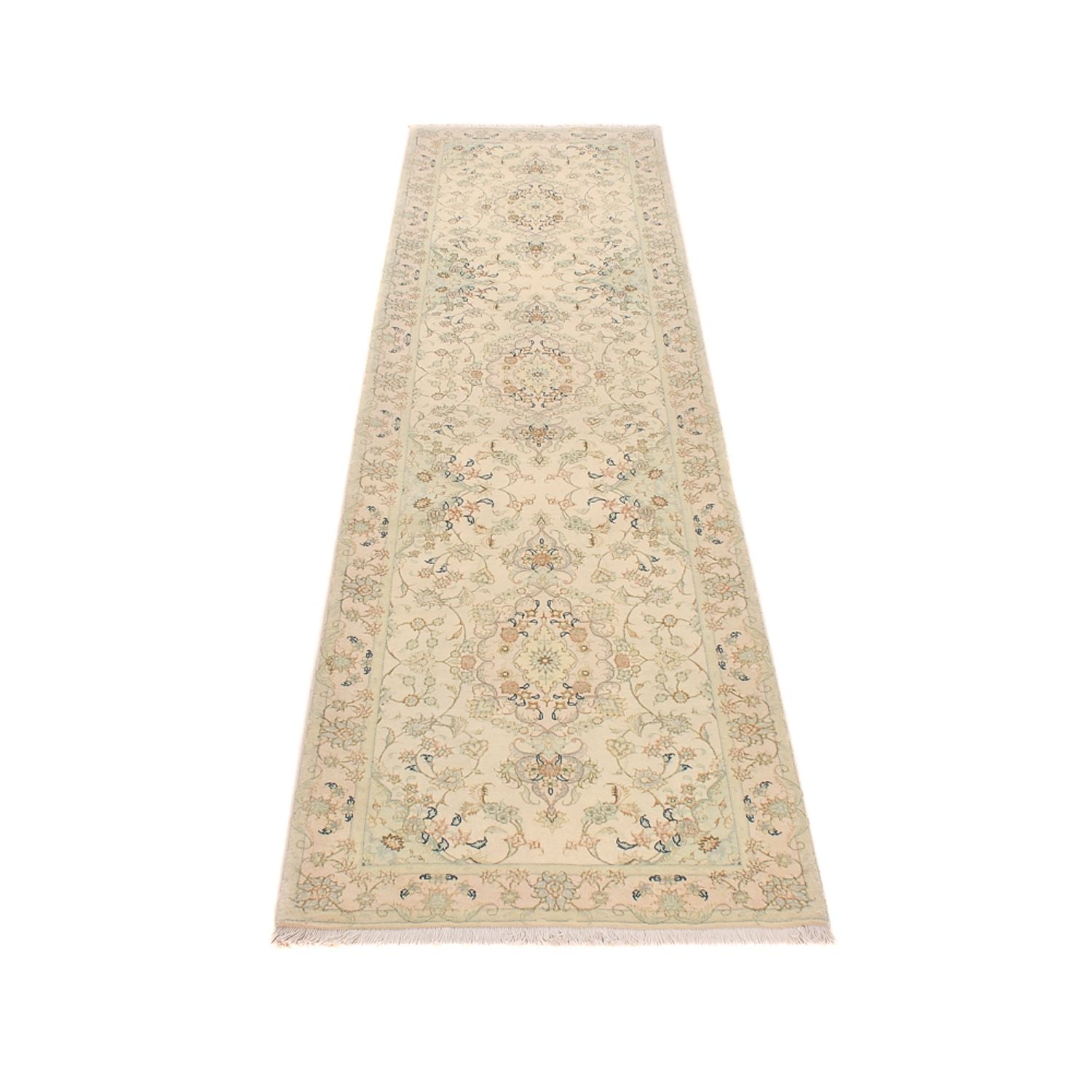 Løber Persisk tæppe - Tabriz - Premium - 310 x 84 cm - sand