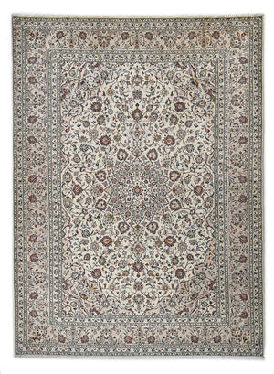 Persisk tæppe - Keshan - Royal - 347 x 253 cm - grå