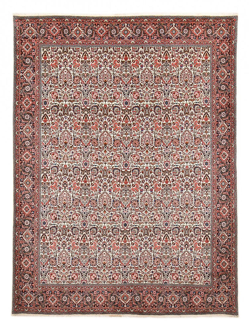 Persisk tæppe - Bijar - 351 x 251 cm - lysrød
