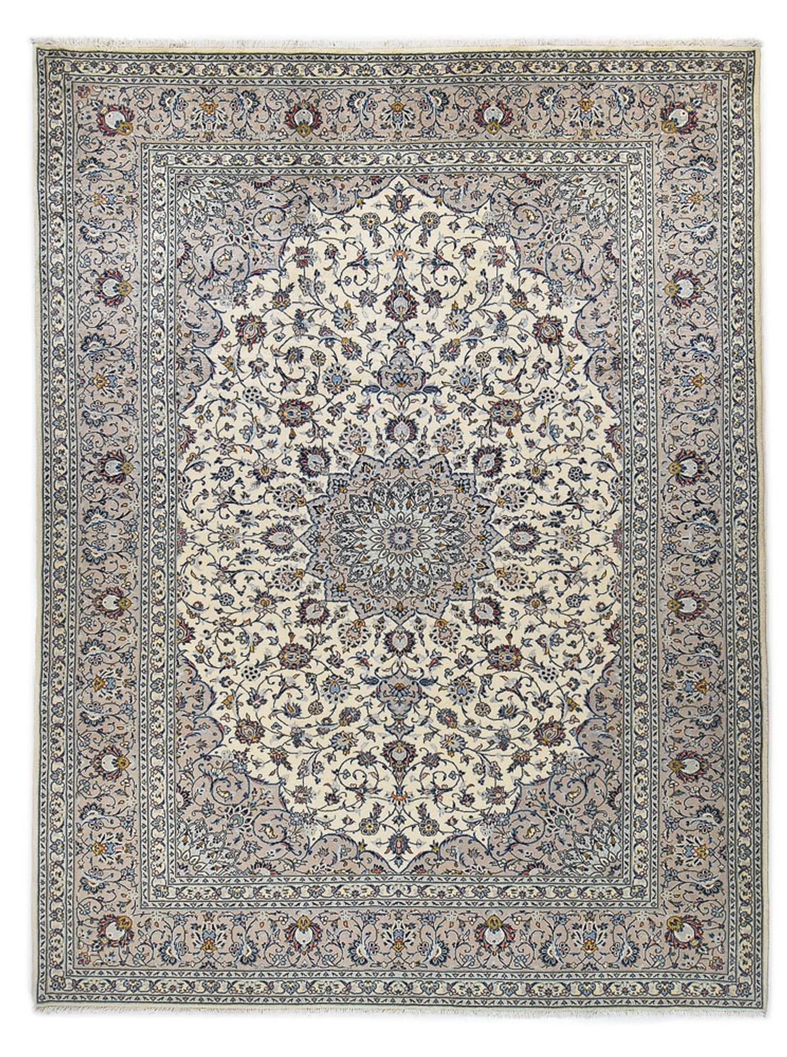 Persisk tæppe - Keshan - Royal - 340 x 250 cm - grå