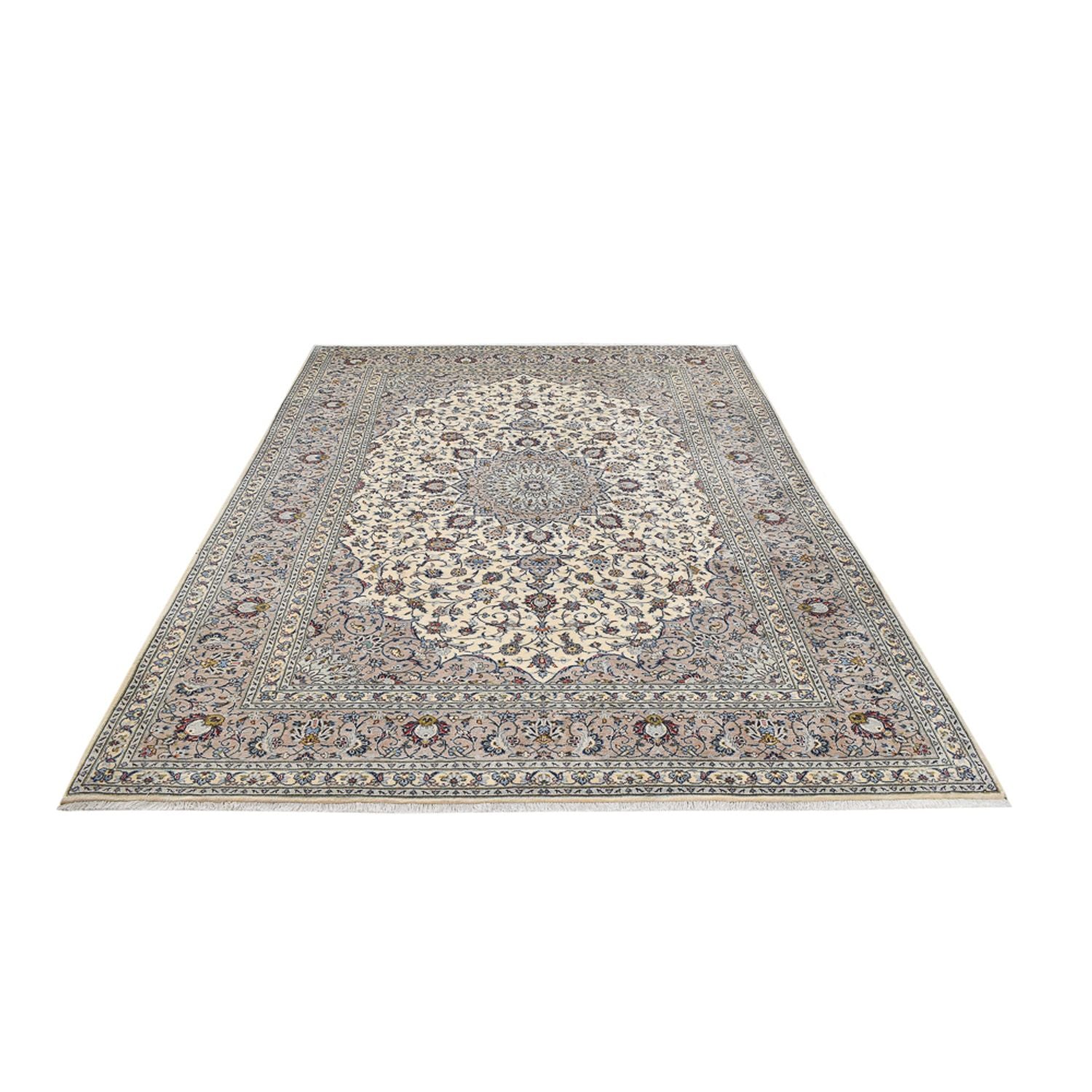 Persisk tæppe - Keshan - Royal - 347 x 250 cm - grå