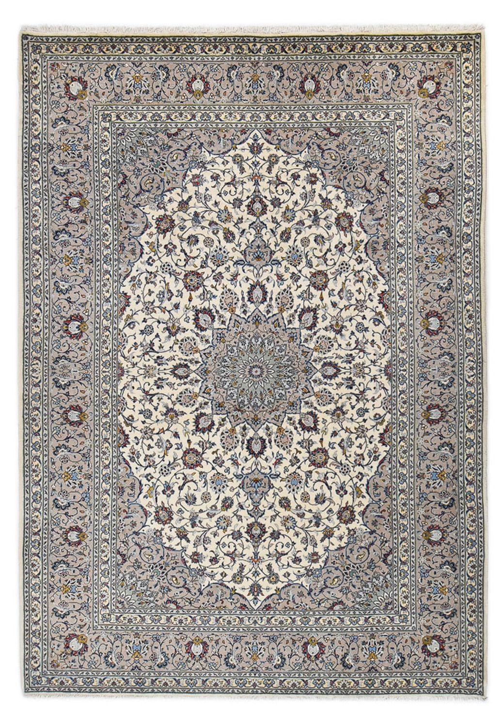 Persisk tæppe - Keshan - Royal - 352 x 250 cm - grå