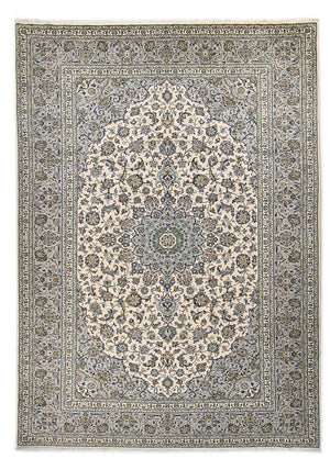 Persisk tæppe - Keshan - Royal - 347 x 248 cm - grå
