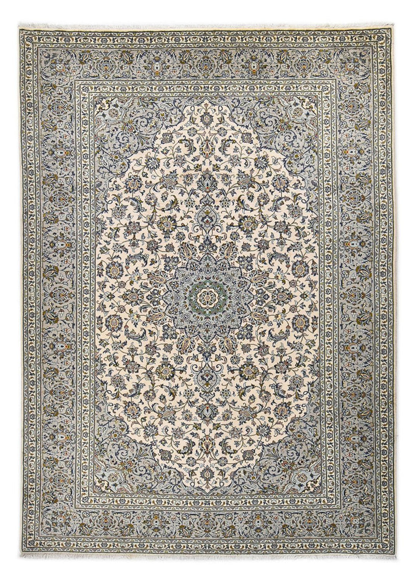 Persisk tæppe - Keshan - Royal - 347 x 248 cm - grå