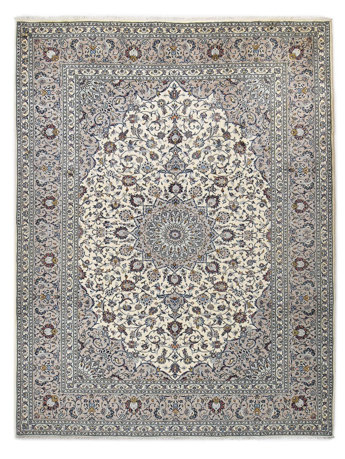 Persisk tæppe - Keshan - Royal - 340 x 252 cm - grå