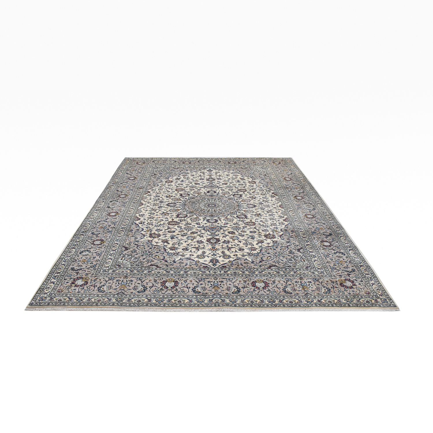 Persisk tæppe - Keshan - Royal - 340 x 252 cm - grå