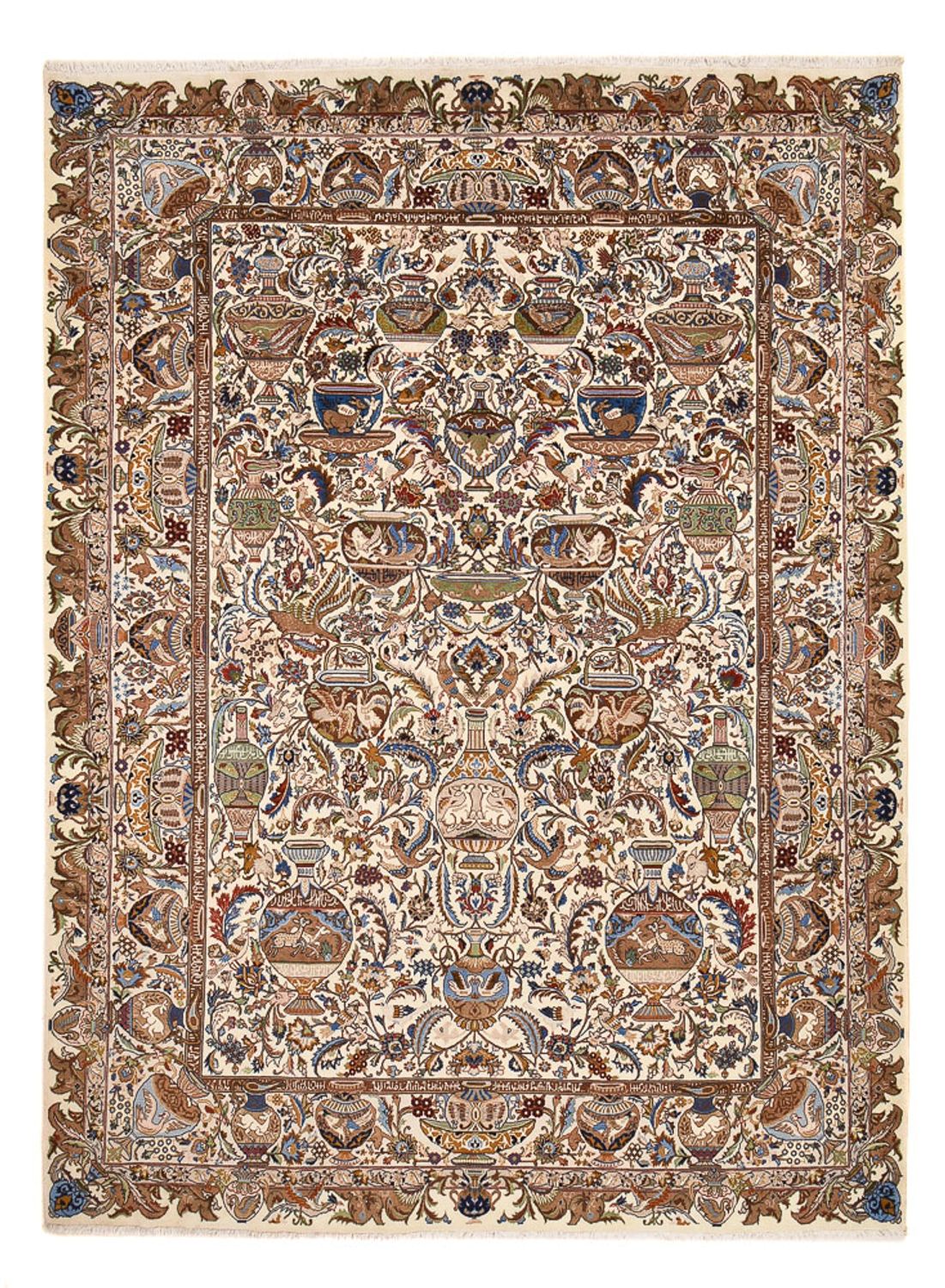 Persisk tæppe - Classic - 408 x 301 cm - mørk beige