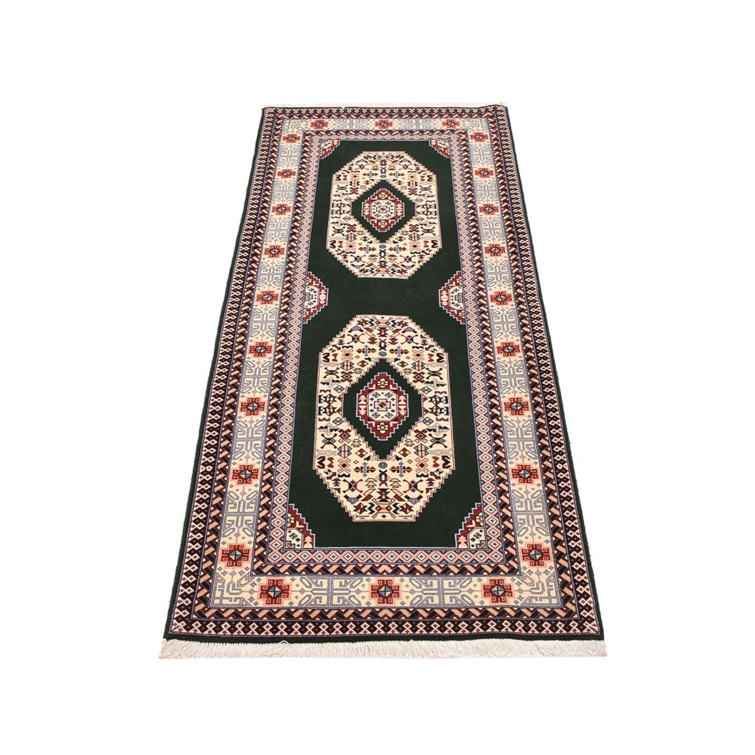 Løber Persisk tæppe - Tabriz - Royal - 202 x 74 cm - mørkeblå