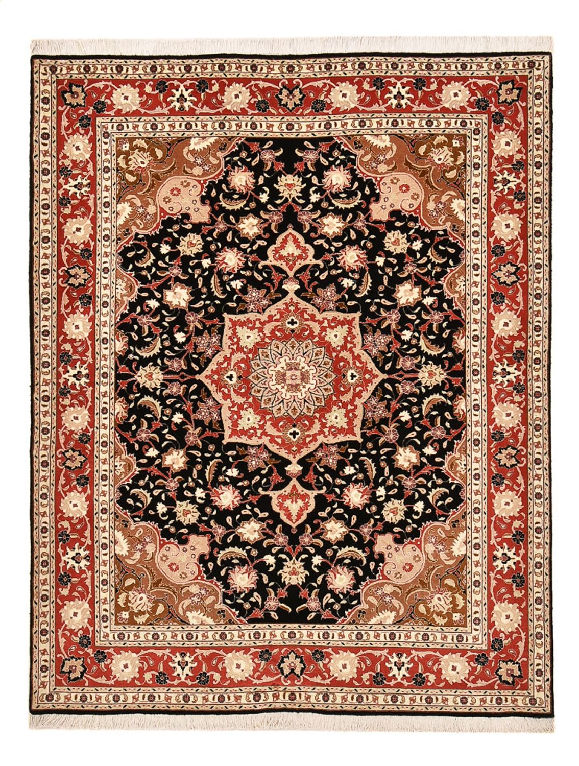 Persisk tæppe - Tabriz - Royal - 200 x 153 cm - mørkeblå