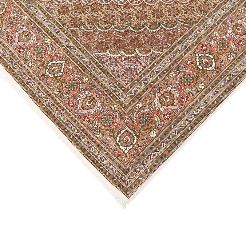 Løber Persisk tæppe - Tabriz - Royal - 400 x 202 cm - lysrød