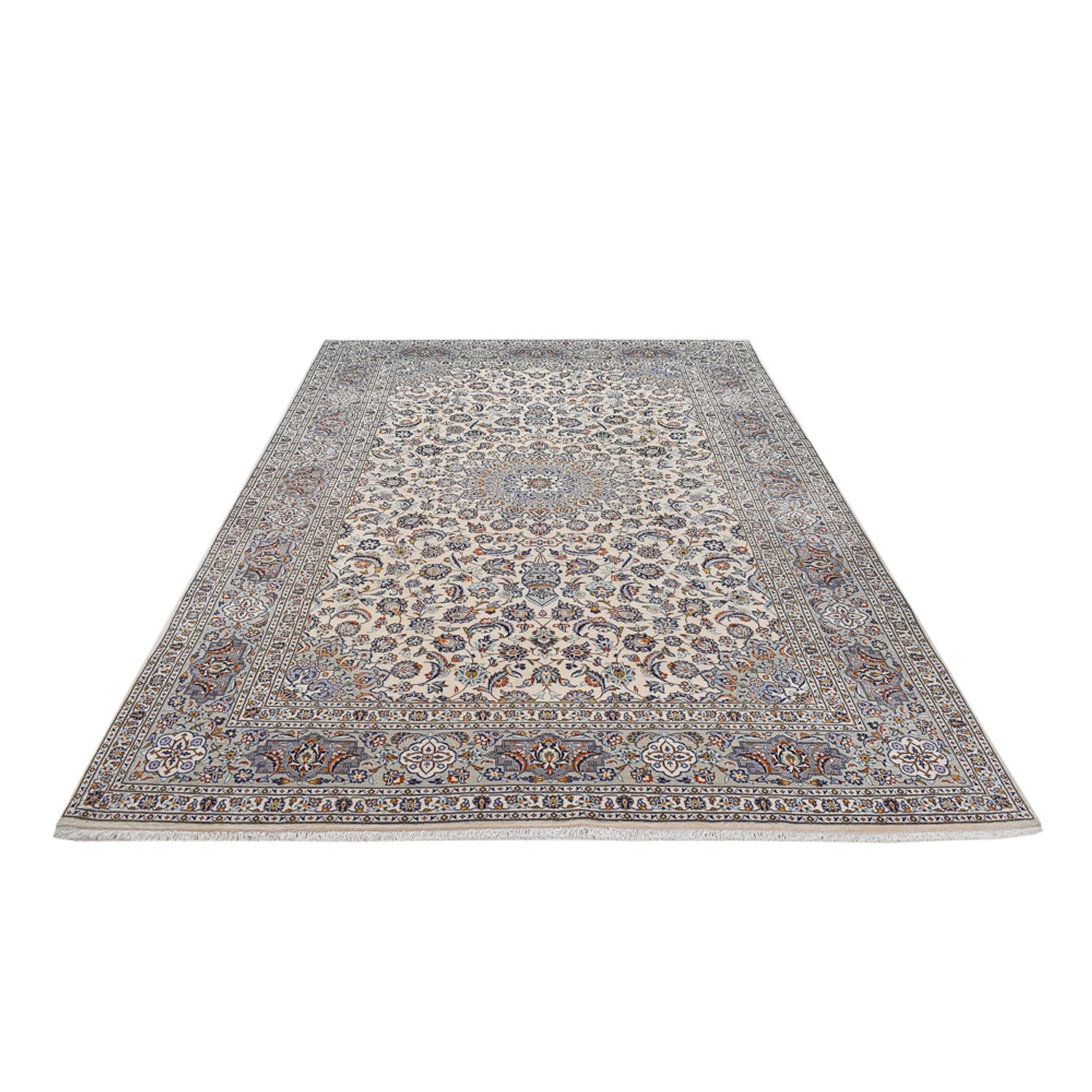 Persisk tæppe - Keshan - Royal - 340 x 233 cm - grå