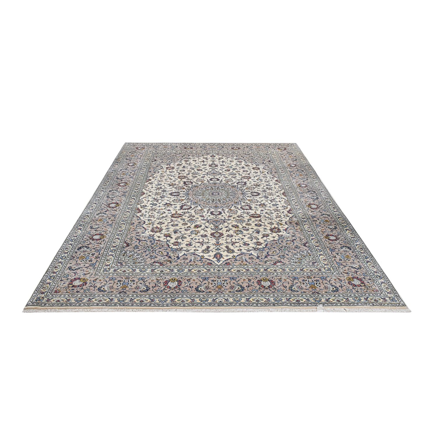 Persisk tæppe - Keshan - Royal - 350 x 246 cm - grå