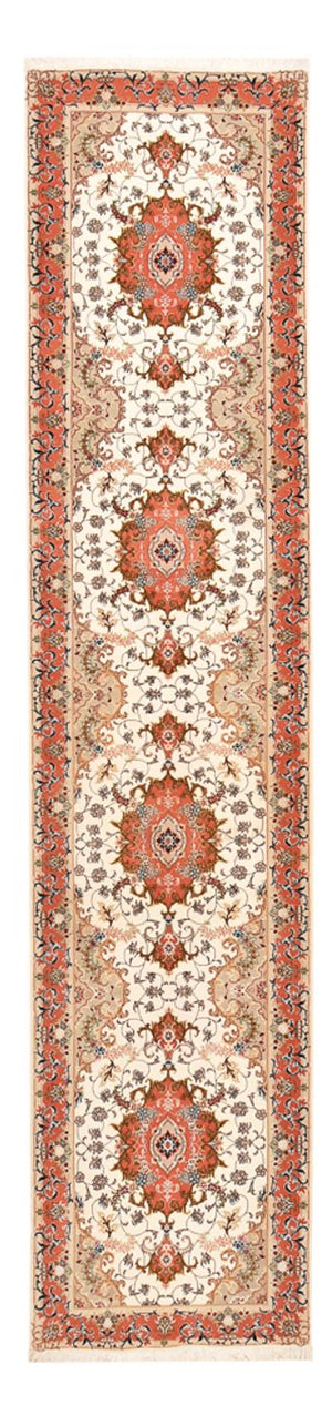 Løber Persisk tæppe - Tabriz - Royal - 404 x 89 cm - flerfarvet