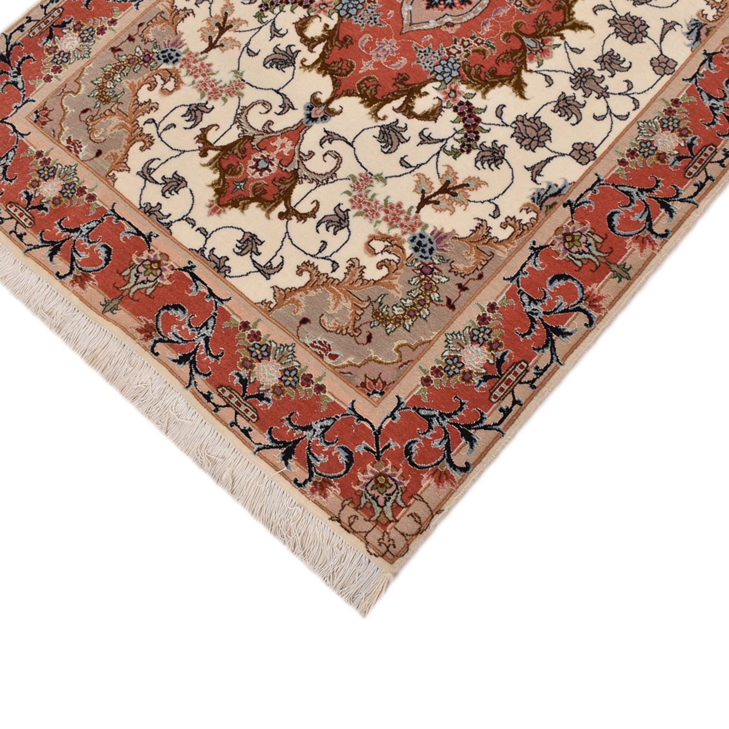 Løber Persisk tæppe - Tabriz - Royal - 404 x 89 cm - flerfarvet
