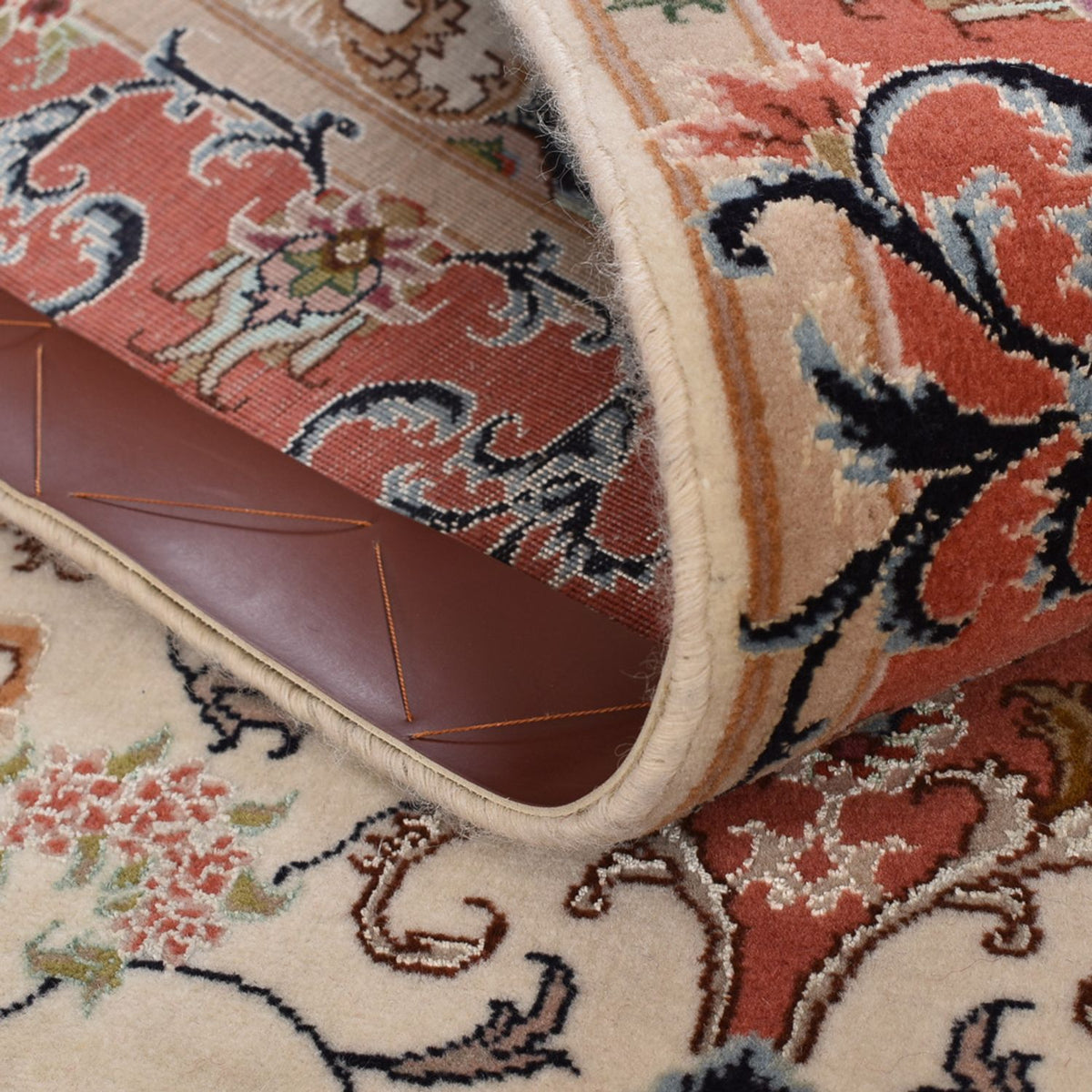 Løber Persisk tæppe - Tabriz - Royal - 404 x 89 cm - flerfarvet