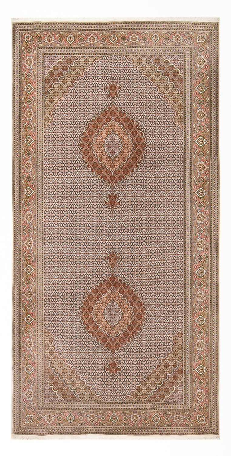 Løber Persisk tæppe - Tabriz - Royal - 397 x 197 cm - rust