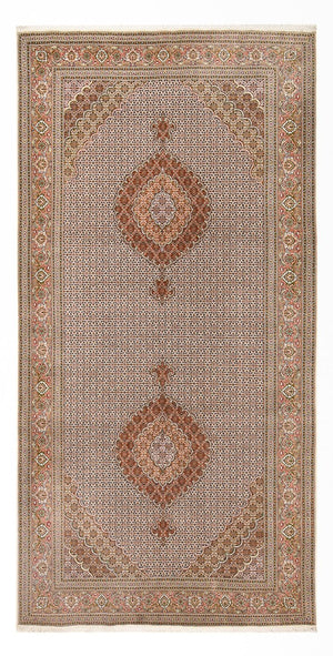 Løber Persisk tæppe - Tabriz - Royal - 397 x 197 cm - rust
