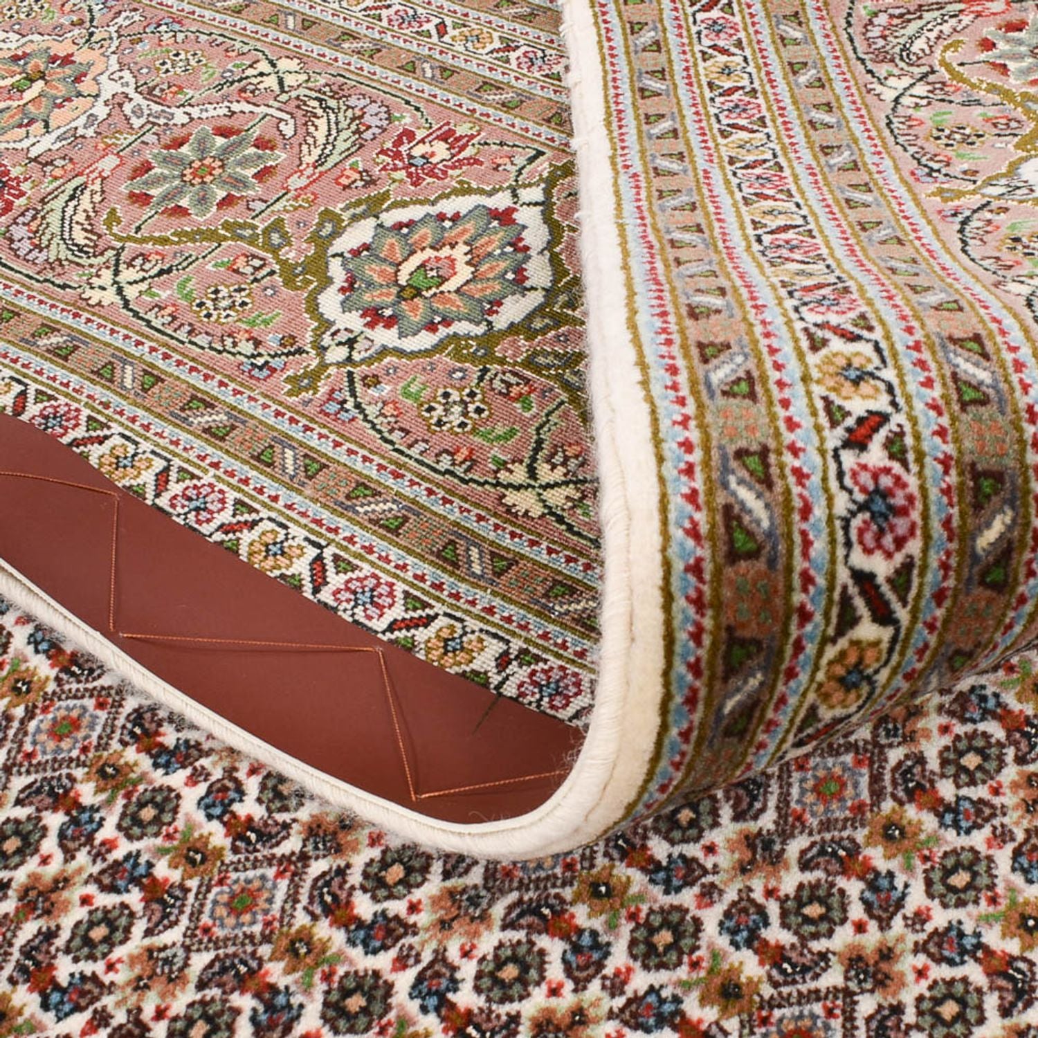 Løber Persisk tæppe - Tabriz - Royal - 397 x 197 cm - rust