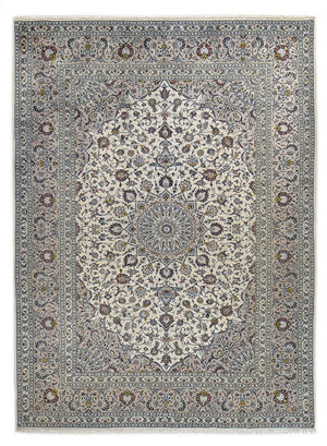 Persisk tæppe - Keshan - Royal - 350 x 250 cm - grå