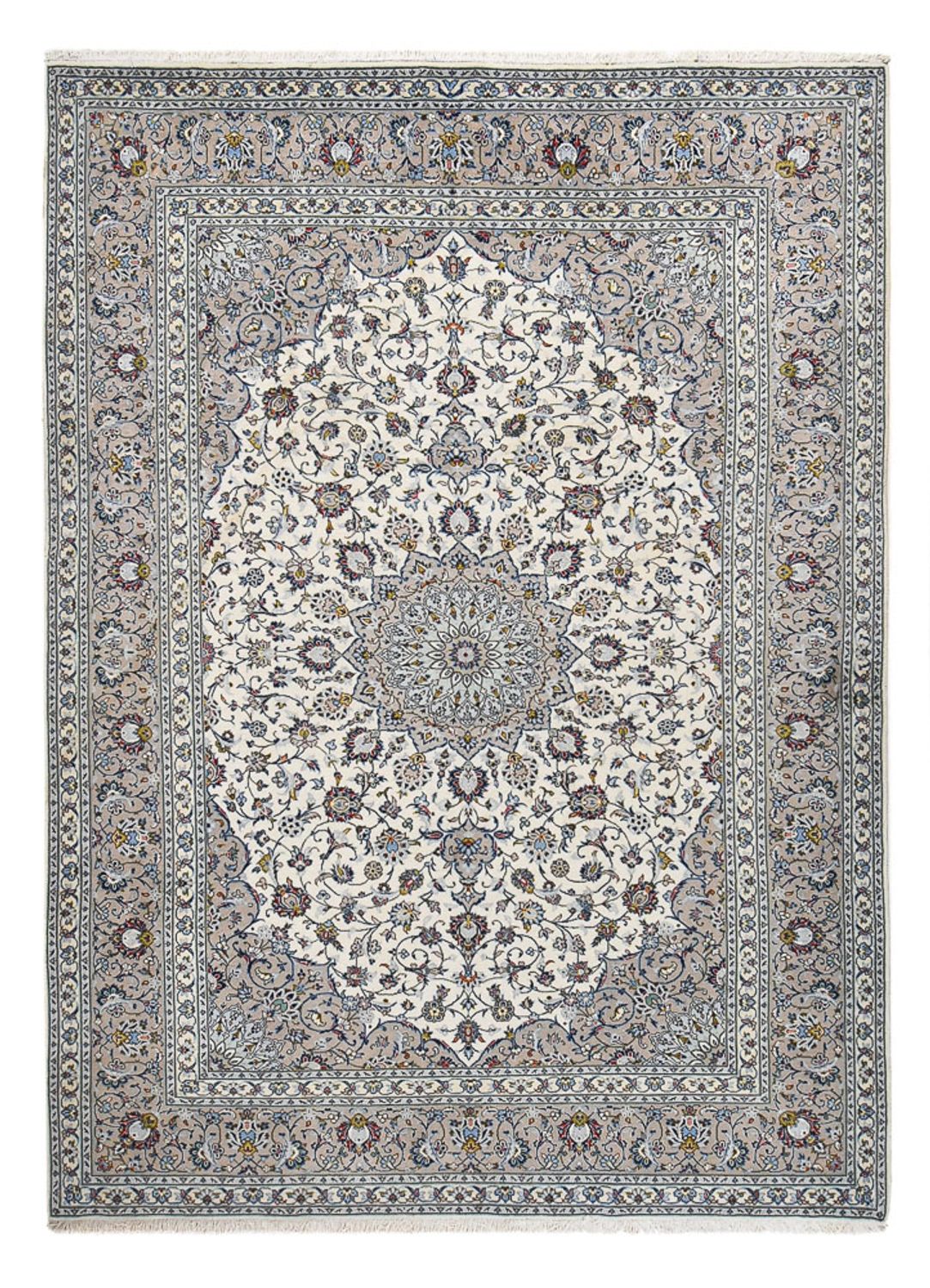 Persisk tæppe - Keshan - Royal - 349 x 250 cm - grå