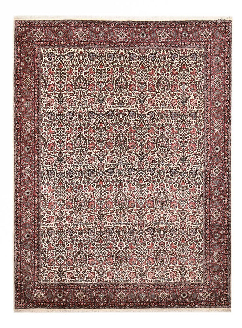 Persisk tæppe - Bijar - 348 x 255 cm - lysrød