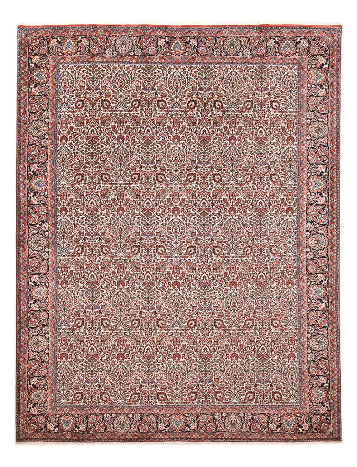 Persisk tæppe - Bijar - 340 x 258 cm - lysrød