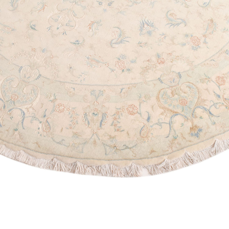 Persisk tæppe - Tabriz - Premium rundt  - 250 x 250 cm - beige