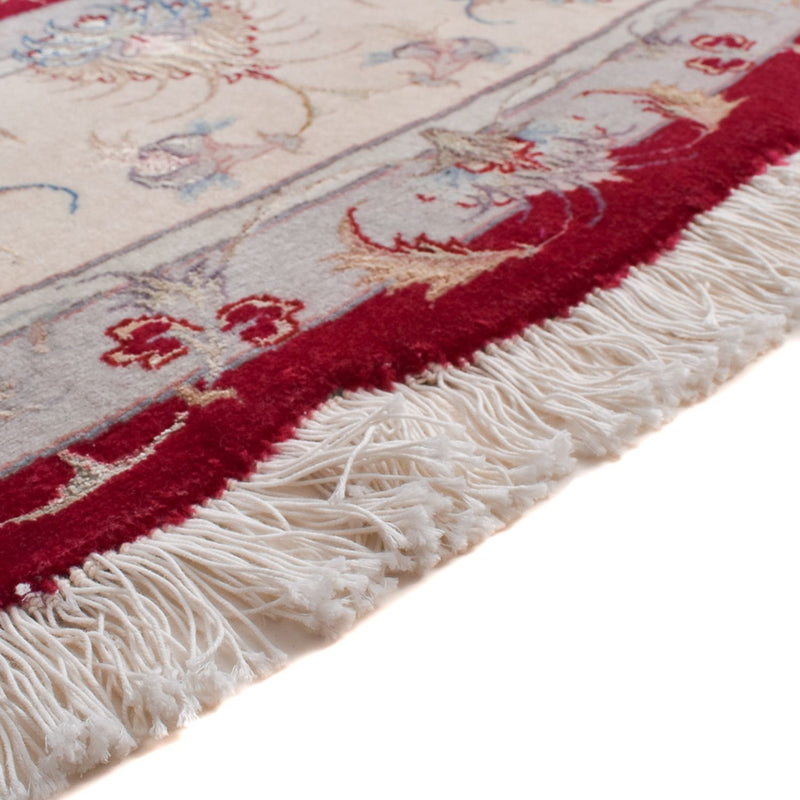 Persisk tæppe - Tabriz - Premium rundt  - 250 x 250 cm - rød