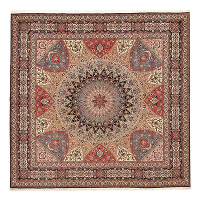 Persisk tæppe - Tabriz - Premium - 260 x 253 cm - mørk beige