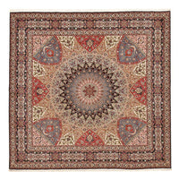 Persisk tæppe - Tabriz - Premium - 260 x 253 cm - mørk beige