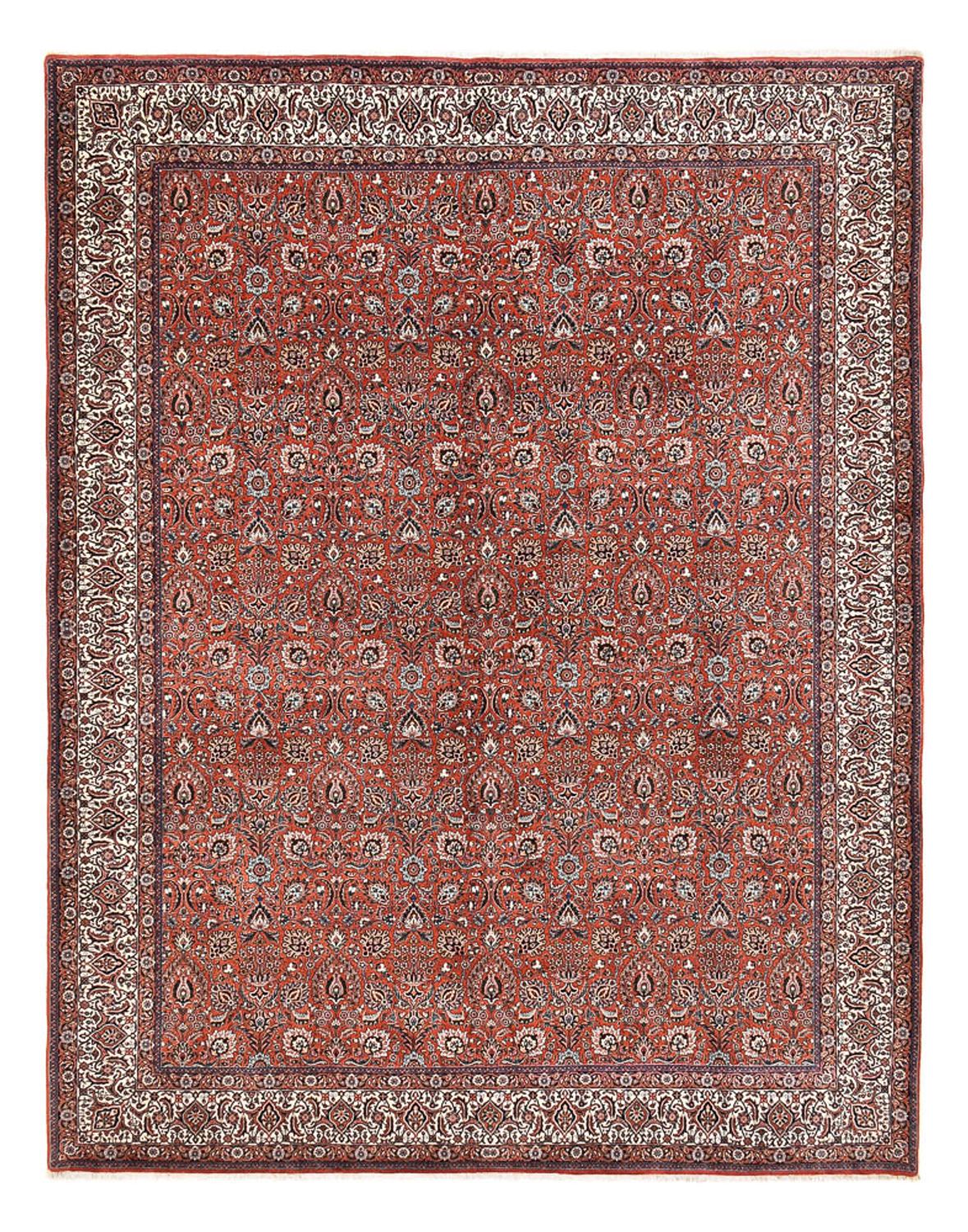 Persisk tæppe - Bijar - 410 x 310 cm - lysrød