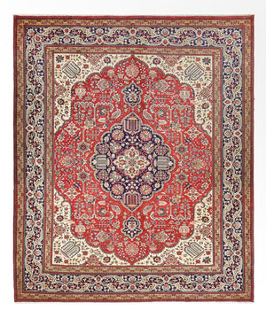 Persisk tæppe - Tabriz - Royal - 376 x 305 cm - rød